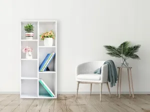 MODERNHOME Knižnica Deniel biela