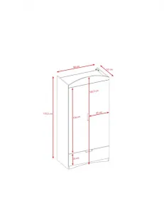 Kocot kids Klasická skriňa Kocta 90 cm biela
