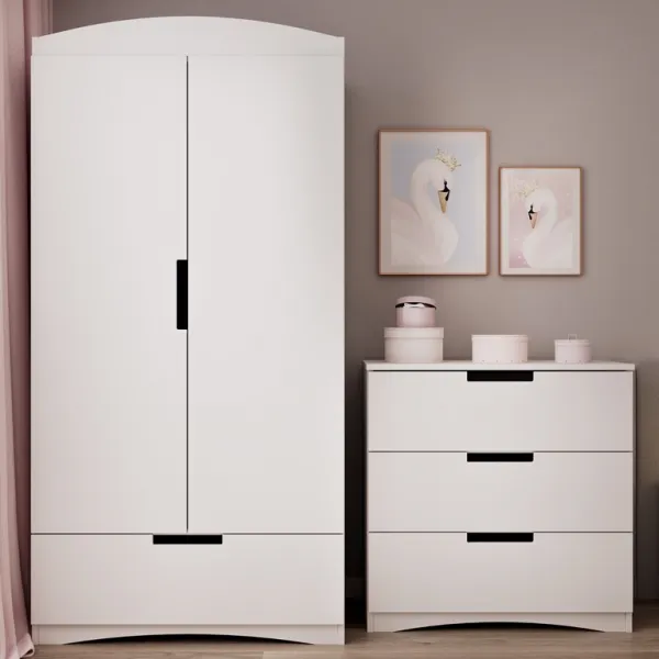 Kocot kids Klasická skriňa Kocta 90 cm biela