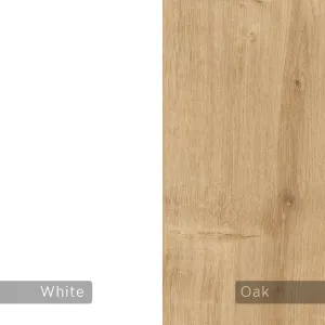 Knižnica Houseland Niho biela/dub prírodný