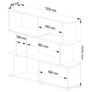 Ak furniture Knižnica FIX mini biela