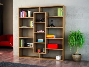 Knižnica Ample - Walnut