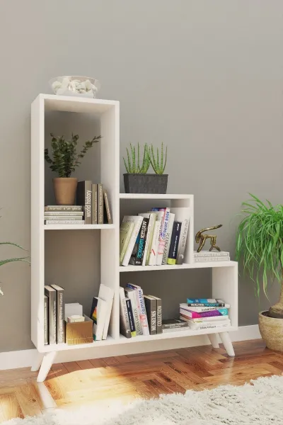 Kalune Design Knižnica Nisano biela
