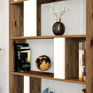 Hanah Home Knižnica Lime orech/biela