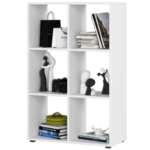 Ak furniture Knižnica QUAD2 biela