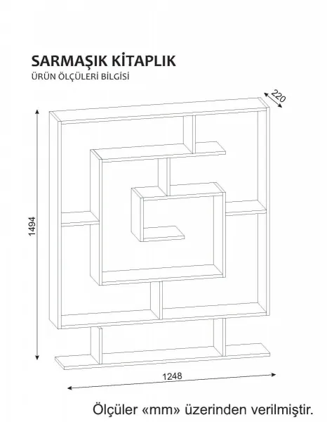 Hanah Home Knižnica Sarma biela