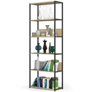 Ak furniture Regál LOFT 70 cm čierna/dub artisan