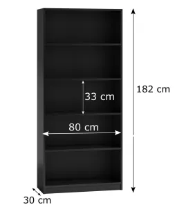 TP Living Knižnica SEGREGATÓRY R80 čierna