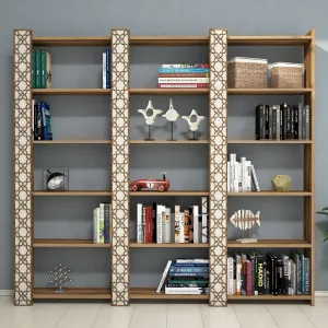 Knižnica City 3 - Walnut, Cream