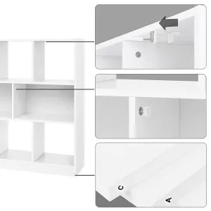 SONGMICS Knihovna LBC52WT, biela