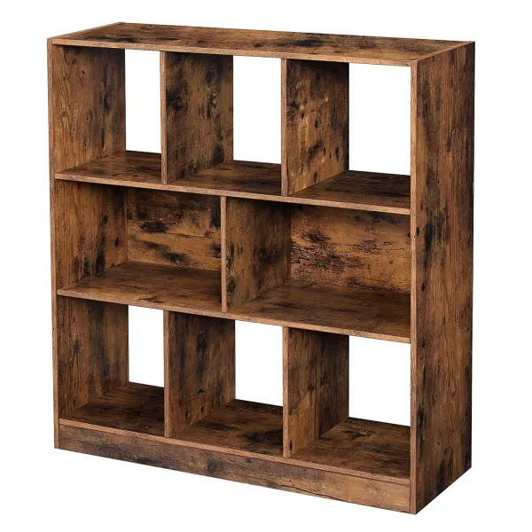SONGMICS Regál 3 police retro dizajn 86 x94 cm hnedý