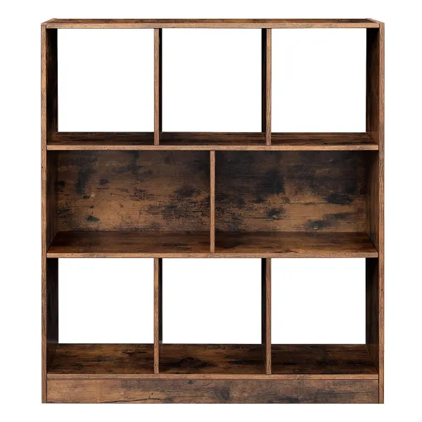 SONGMICS Regál 3 police retro dizajn 86 x94 cm hnedý