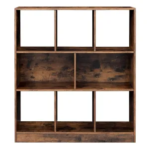 SONGMICS Regál 3 police retro dizajn 86 x94 cm hnedý