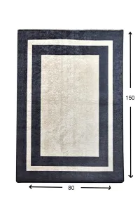 Conceptum Hypnose Koberec Black Frame 80x150 cm biely/ čierny