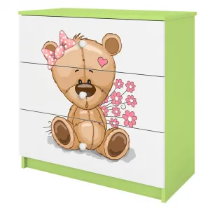 Kocot kids Komoda Babydreams 80 cm medvedík zelená