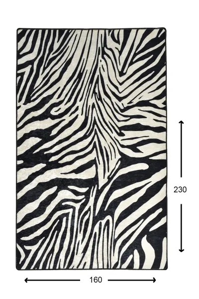 ASIR Koberec 160 x 230 ZEBRA čierna, biela