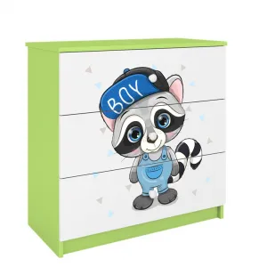 Kocot kids Komoda Babydreams 80 cm mýval zelená