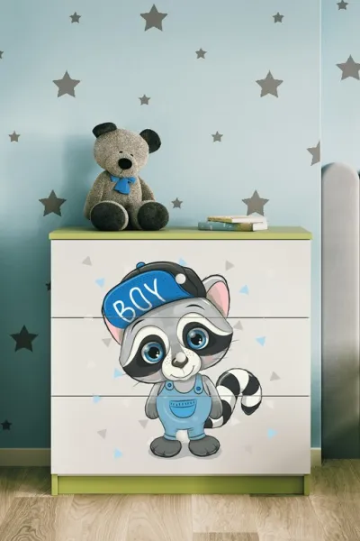 Kocot kids Komoda Babydreams 80 cm mýval zelená