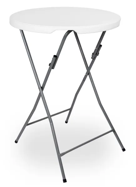 Skladací stolík GALA 80 cm biely