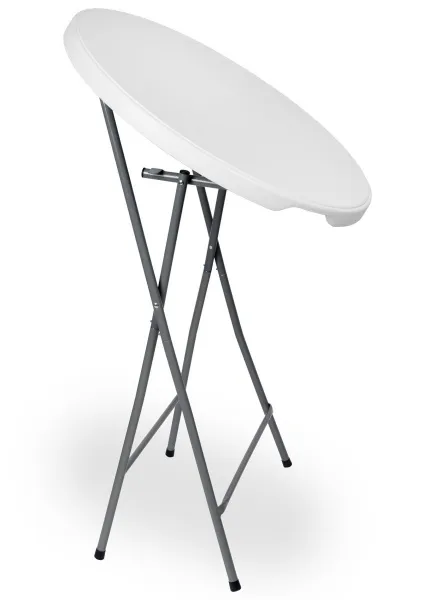 Skladací stolík GALA 80 cm biely