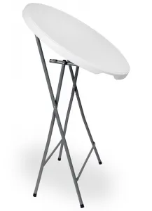 Skladací stolík GALA 80 cm biely