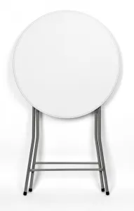 Skladací stolík GALA 80 cm biely