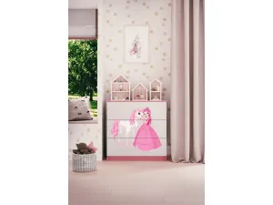 Kocot kids Komoda Babydreams 80 cm princezná a poník ružová