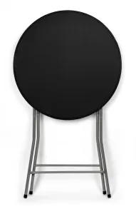 Skladací stolík GALA 80 cm čierny