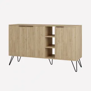 Komoda Houseland CLARA 142 cm dub prírodný
