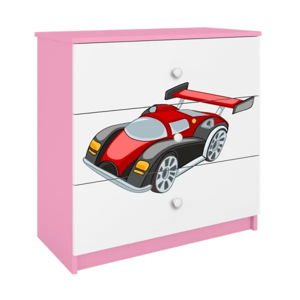 Kocot kids Komoda Babydreams 80 cm auto ružová