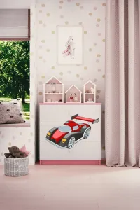 Kocot kids Komoda Babydreams 80 cm auto ružová
