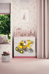 Kocot kids Komoda Babydreams 80 cm bager ružová