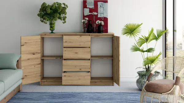 TP Living Komoda Baroste 120 cm hnedá