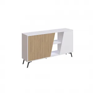 Komoda Houseland FIONA 150 cm biela/dub zafírový
