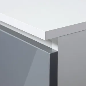 Ak furniture Nástavec na skriňu Star 90 cm biely/strieborný lesk
