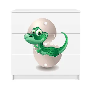 Kocot kids Komoda Babydreams 80 cm dinosaurus biela