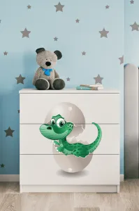Kocot kids Komoda Babydreams 80 cm dinosaurus biela