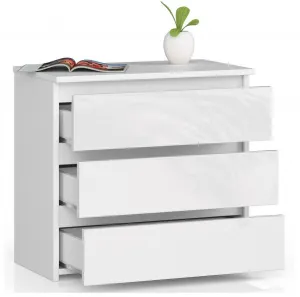 Ak furniture Komoda CL3 60 cm biely lesk