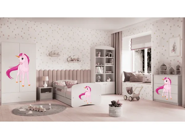 Kocot kids Komoda Babydreams 80 cm jednorožec biela