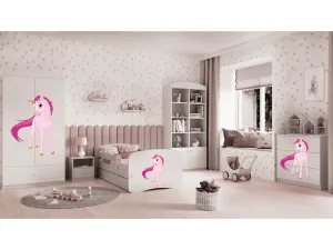 Kocot kids Komoda Babydreams 80 cm jednorožec biela