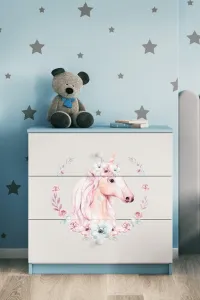 Kocot kids Komoda Babydreams 80 cm jednorožec modrá