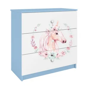 Kocot kids Komoda Babydreams 80 cm jednorožec modrá