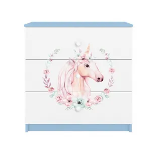 Kocot kids Komoda Babydreams 80 cm jednorožec modrá
