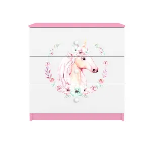 Kocot kids Komoda Babydreams 80 cm jednorožec ružová