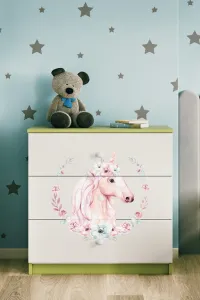 Kocot kids Komoda Babydreams 80 cm jednorožec zelená
