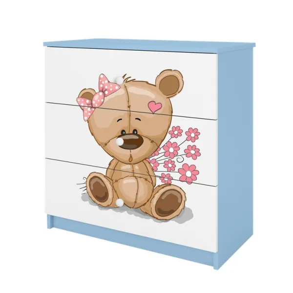 Kocot kids Komoda Babydreams 80 cm medvedík modrá