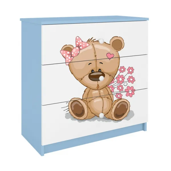 Kocot kids Komoda Babydreams 80 cm medvedík modrá