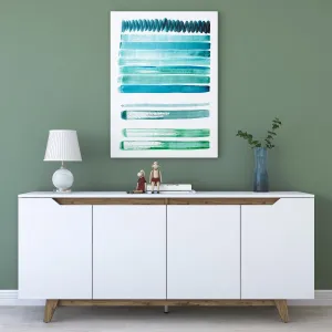 ASIR Komoda MODERN biela, orech