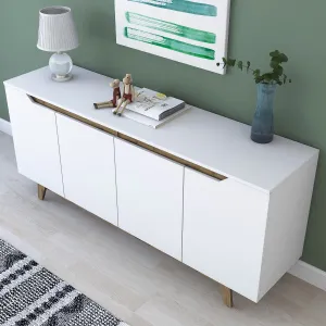ASIR Komoda MODERN biela, orech