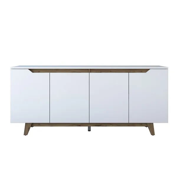 ASIR Komoda MODERN biela, orech